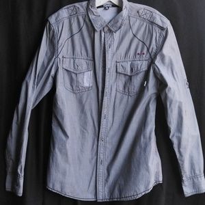 Carbon, medium, dark gray with wine red&black trim stiching